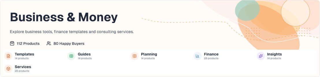 Business & Money category header captured from the iMart development website